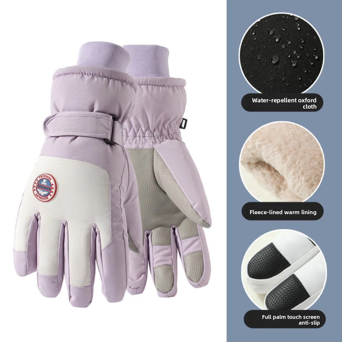Guantes de pantalla táctil para adultos, guantes de esquí de invierno para hombres y mujeres, guantes gruesos de lana cálidos a prueba de frío, guantes forrados para pantalla táctil