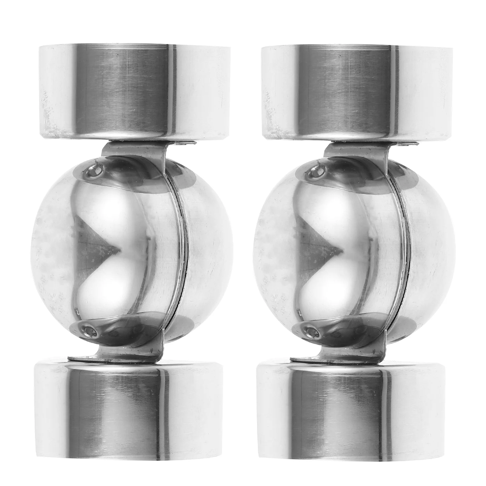 2 Pcs Round Handrail End Caps Staircase Handrails Covers Decorate Stainless Steel for Wooden