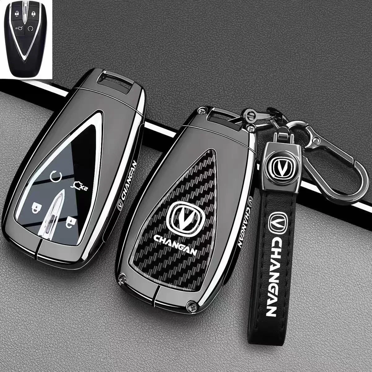 Zinc Alloy Car Key Case Cover Shell Protector Fob Holder for Changan Ruicheng Plus Lantuo F70 Eado UNI-T CS35 Plus Accessories
