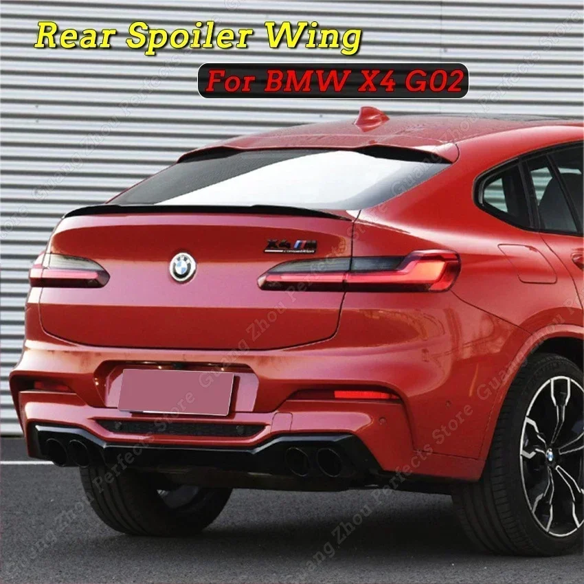 

For BMW X4 G02 M Performance Style Car Rear Trunk Spoiler Wing ABS Tail Trunk Lip 2018 2019 2020 2021 2022 Body Kits Tuning New