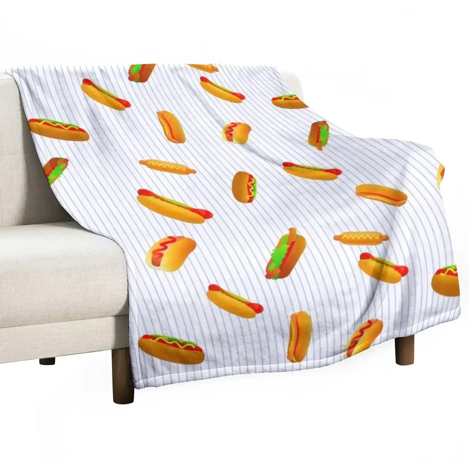 

Hot Dog Pattern Throw Blanket for sofa Bed covers warm winter Decorative Throw Blankets