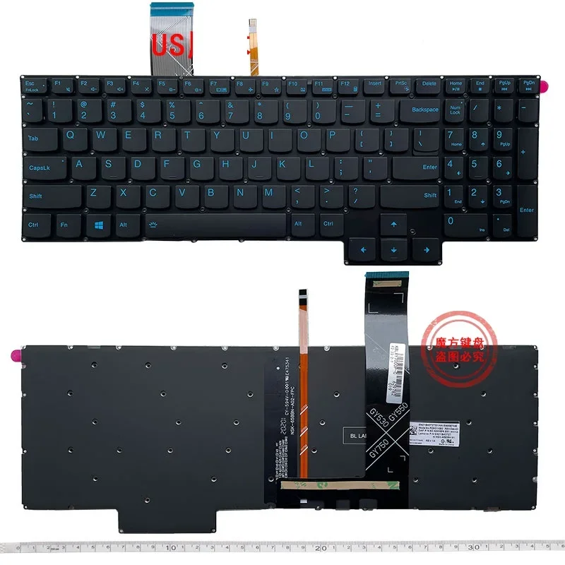 New US Keyboard With Backlight For LENOVO Y9000K R9000P 2021 Keyboard