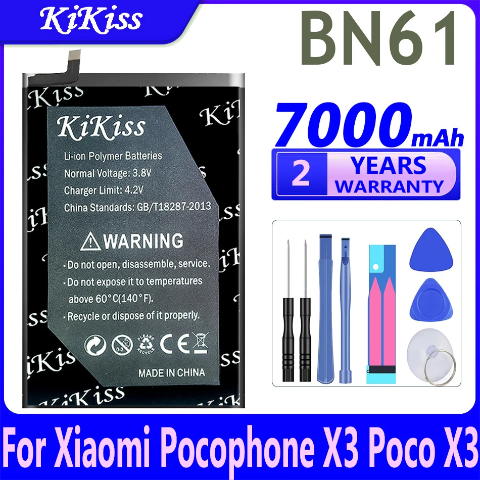 KiKiss Powerful Battery BN57 BN61 For Xiaomi Pocophone X3 Poco X3/X3 Pro X3Pro