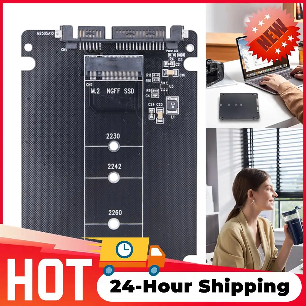 M2 NGFF SSD To SATA3 Adapter Card M.2 To SATA Converter Expansion Board Support B Key Interface For PC Laptop Desktop Storage