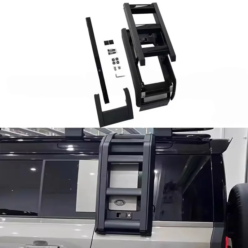 

2020+ Land Rover Defender 90 110 Auto Parts Aluminum Telescopic Side Ladder Carpathian Grey Tail Ladder