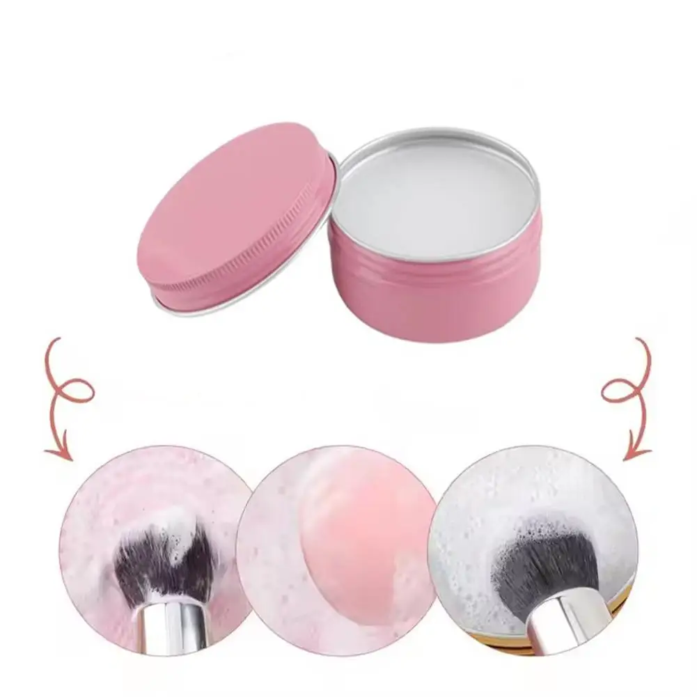 Savon de nettoyage pour brosse de maquillage, 50g, pour tampon en Silicone, éponge cosmétique et outil de beauté, lavage en profondeur à séchage rapide