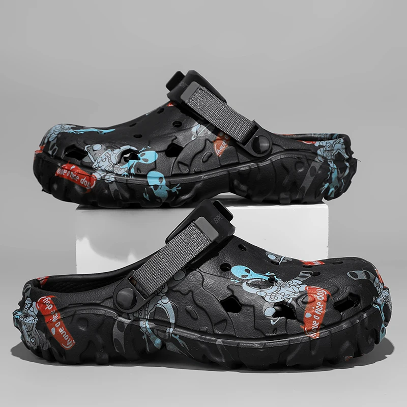 Summer Men's Clogs Rubber Sandals Man Home Garden Shoes Beach Slippers Men Big Size 48 49 50 51 Comfort Soft Bottom Lightweight image 2