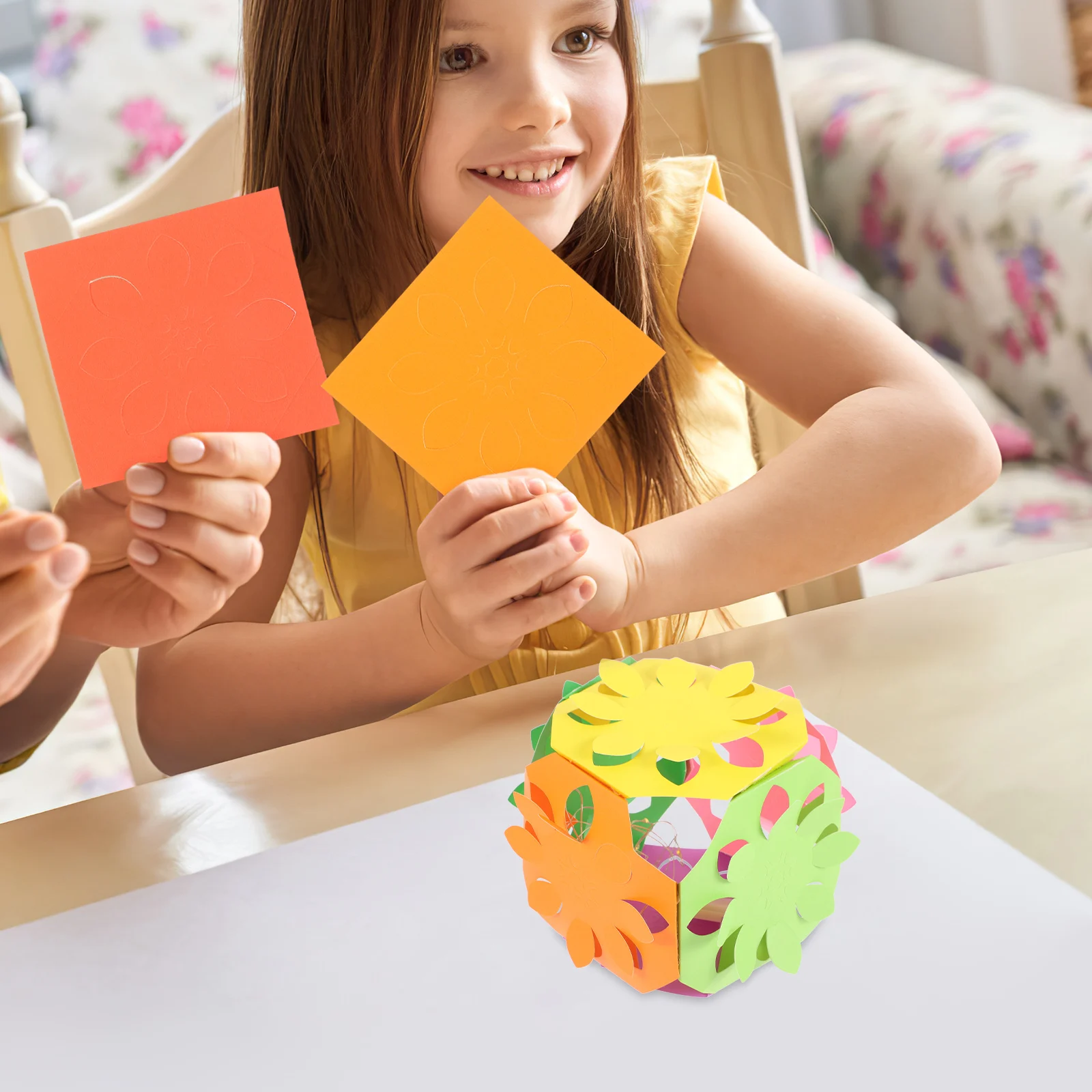 

Scissor Skills Kids Crafts Paper Set Kit Paper Cuts Decorative Paper Cut Kit Sheets DIY Tools Set