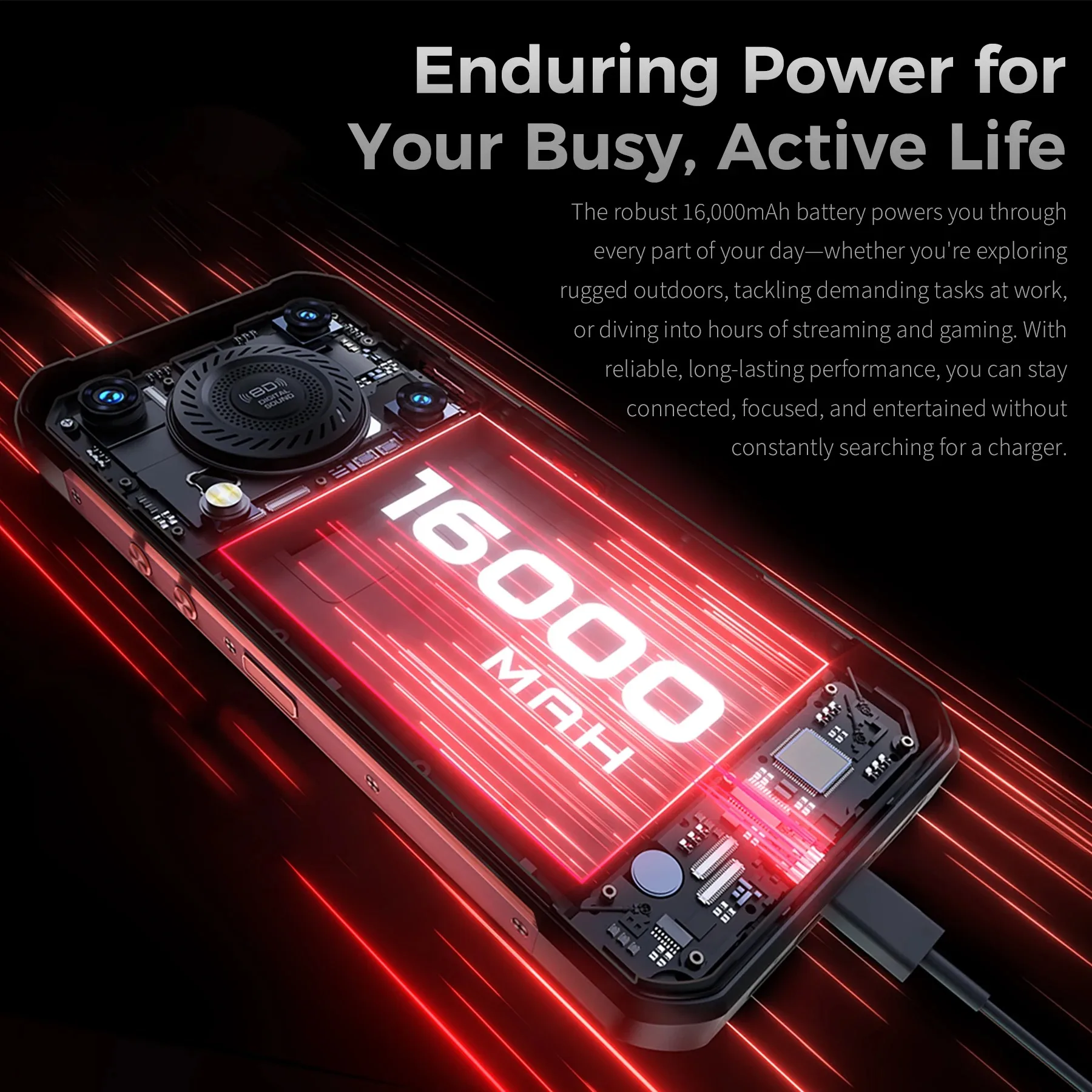 OUKITEL WP56 Rugged phone 16000mAh 45w 36GB+512GB 6.8“FHD 120Hz cell phone MTK7050 32MP+108MP android 15 smartphone