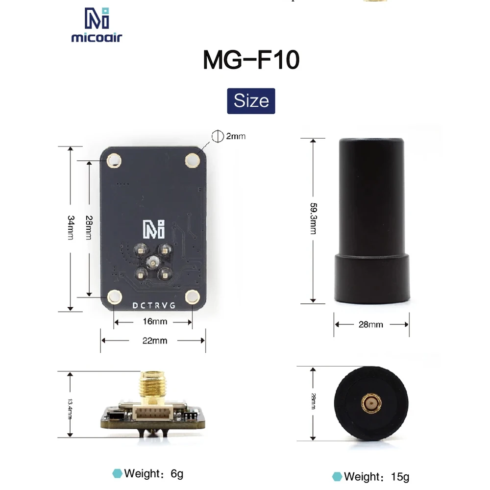 MicoAir MG-F10 L1+L5 Dual Frequency GNSS Module IST8310 Compass Four-arm Spiral Antenna For FPV Drone Quadcopter DIY Parts