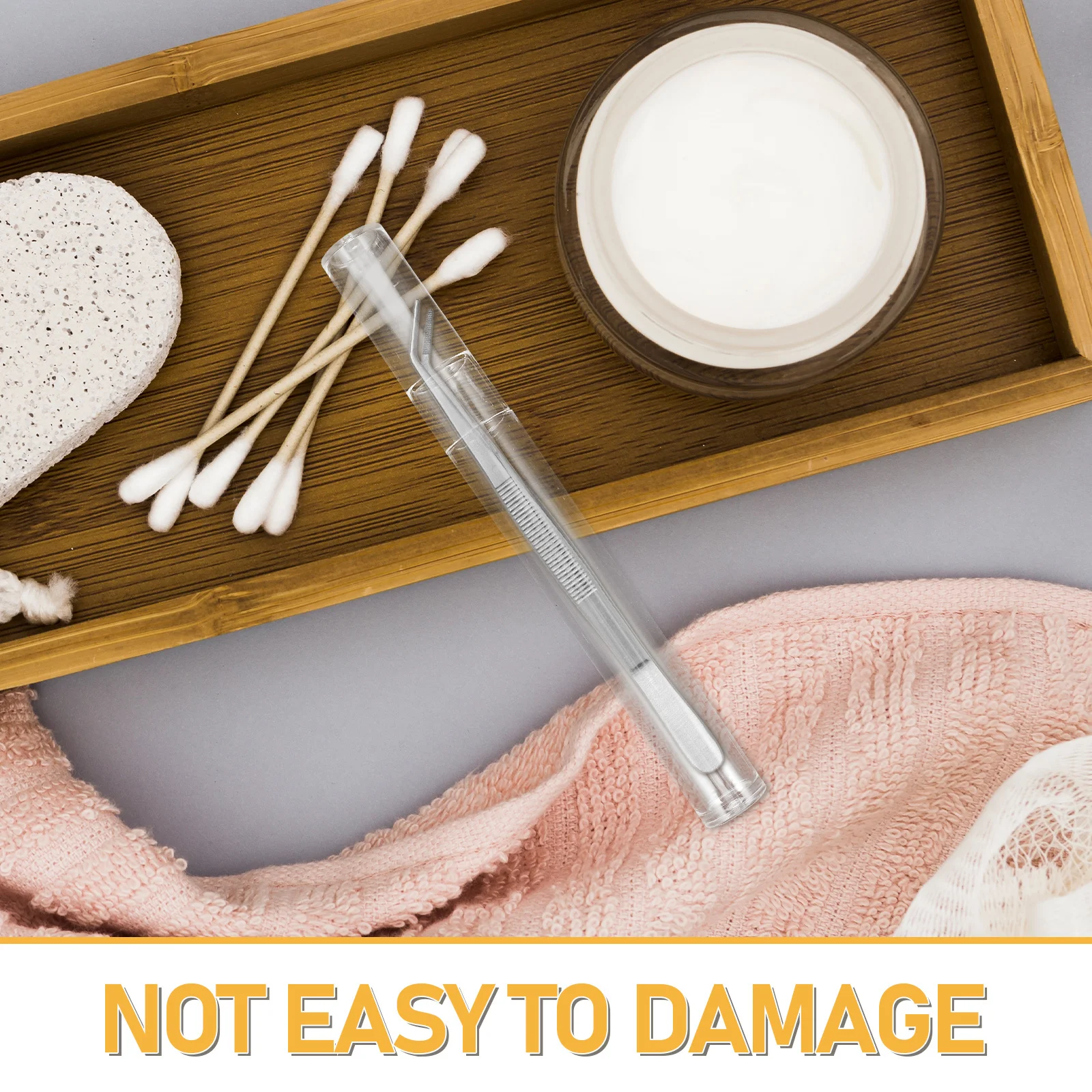 Custodia trasparente per pinzette da 5 pezzi, organizer impermeabile, forniture per estensioni delle ciglia, contenitore per strumenti di trucco di precisione