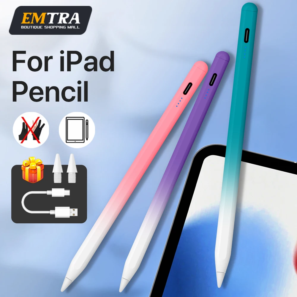 

New Pencil for Apple iPad with Palm Rejection Stylus Pen for iPad Air M2 Pro 13 Pro 12.9 10 Gen 7th 8th 9th 10.2 for iPad Pen