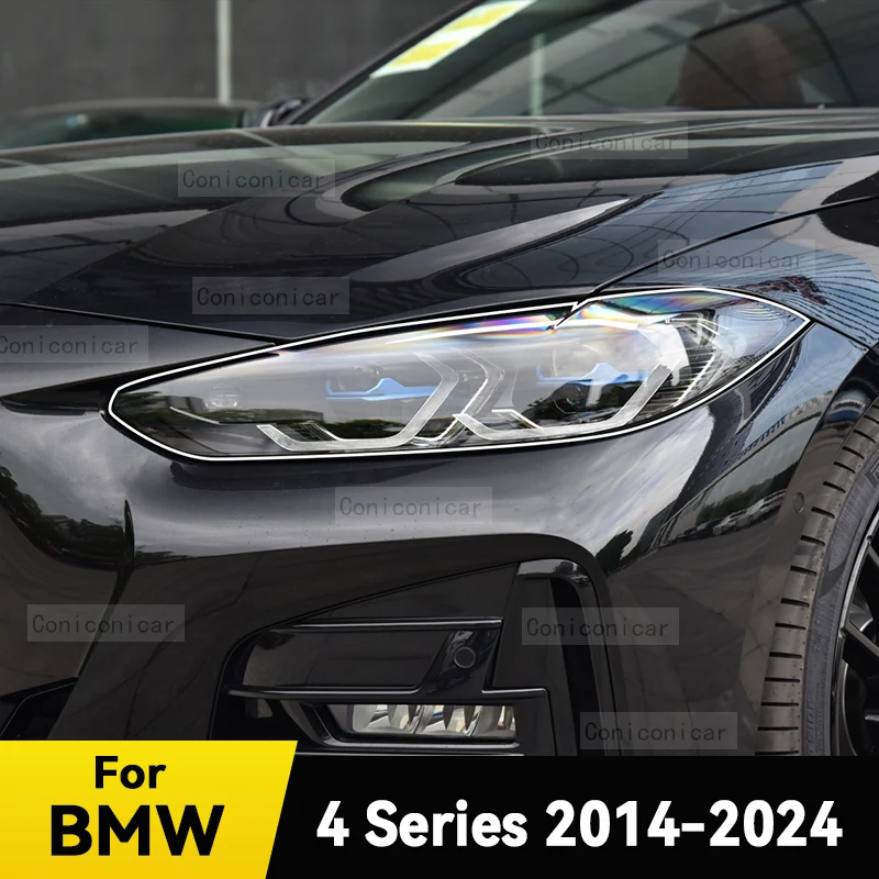

Для BMW 4 серии F32 F33 F36 G22 G23 G26 Защитная крышка для фар автомобиля, пленка для переднего освещения, прозрачный ТПУ, защита от царапин, фары