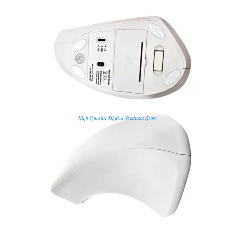 U2JE Home Computer Vertical Wireless Mouse with Ergonomic Grip, Receiver Storage and Daily Desk Work Support Needs