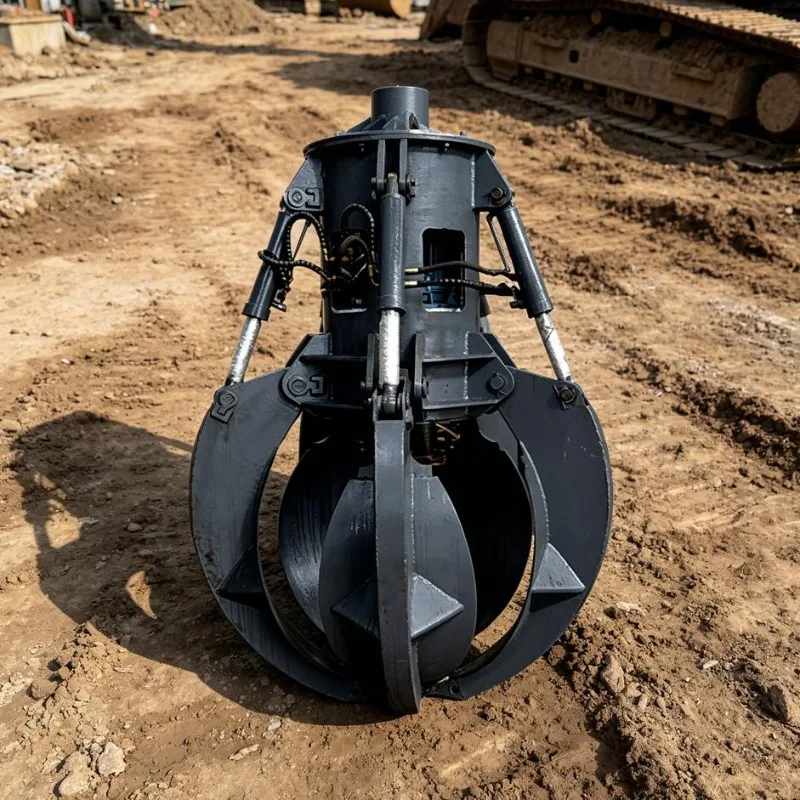 Hydraulic Multi Tine Orange Peel Recycling Grapple 5 Finger Clamshell Design for Waste Paper Plastic Sorting Customized
