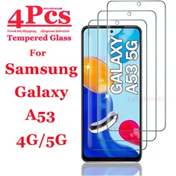 For Galaxy A53 Screen Protector Samsung, Tempered Glass HD 9H High Aluminum Transparent Clear Anti Scratch
