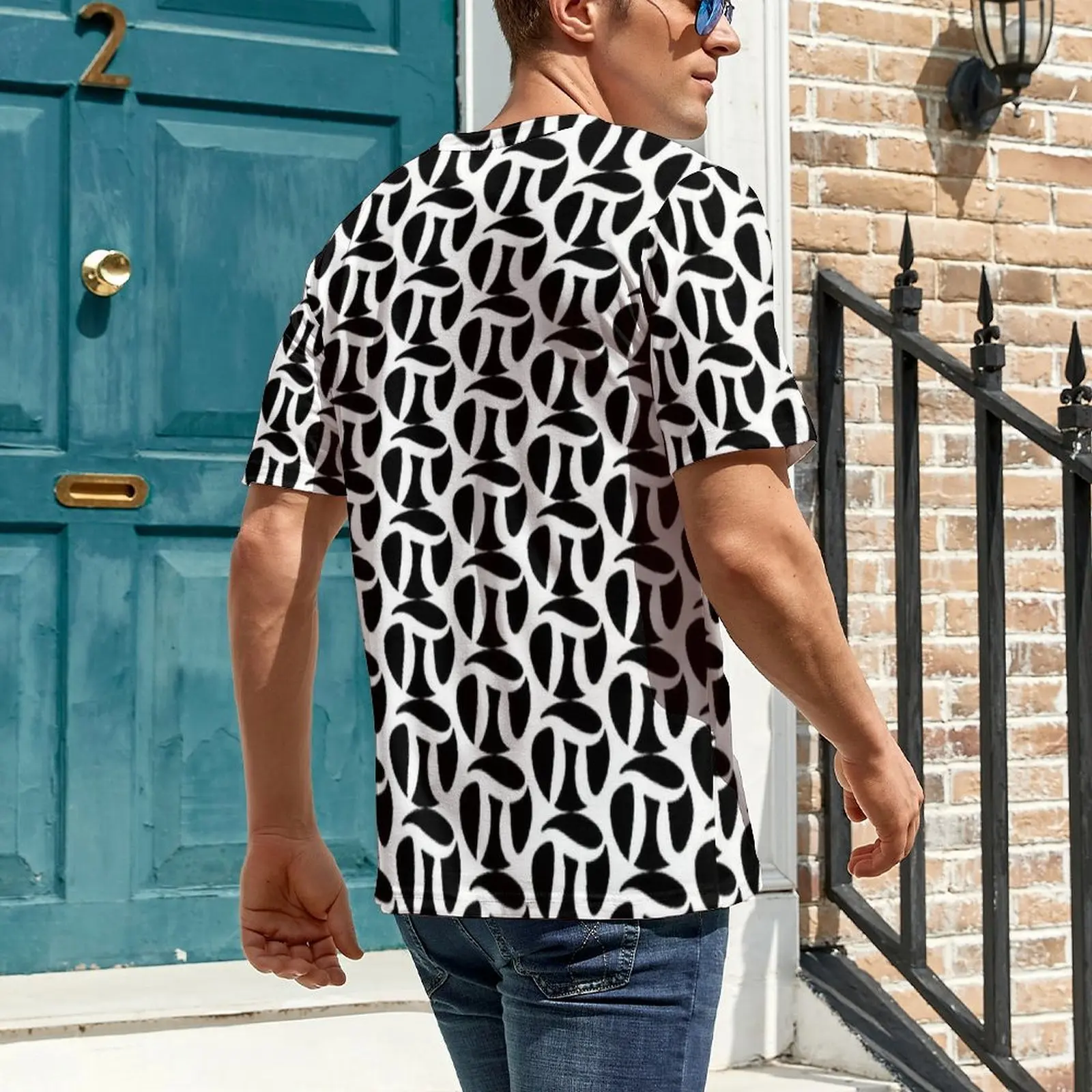 Men Abstract Pi Vintage Print T Shirt Vintage T-Shirts Short-Sleeve Graphic Tops Dropshipping Original Casual Plus Size Top Tees