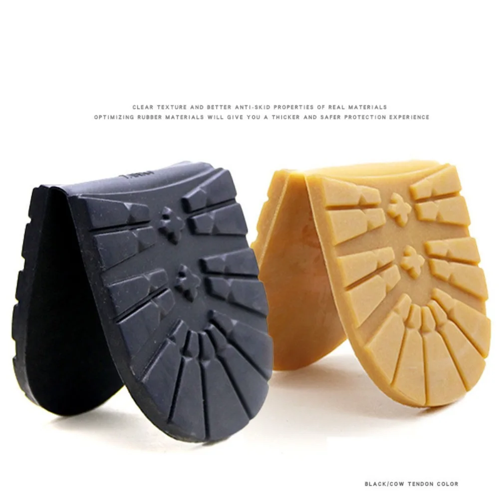 1 زوج عدم الانزلاق الأحذية حصيرة ملصقات ذاتية اللصق وحيد حامي المطاط قطع الأحذية رشاقته DIY استبدال النعل الخارجي #4