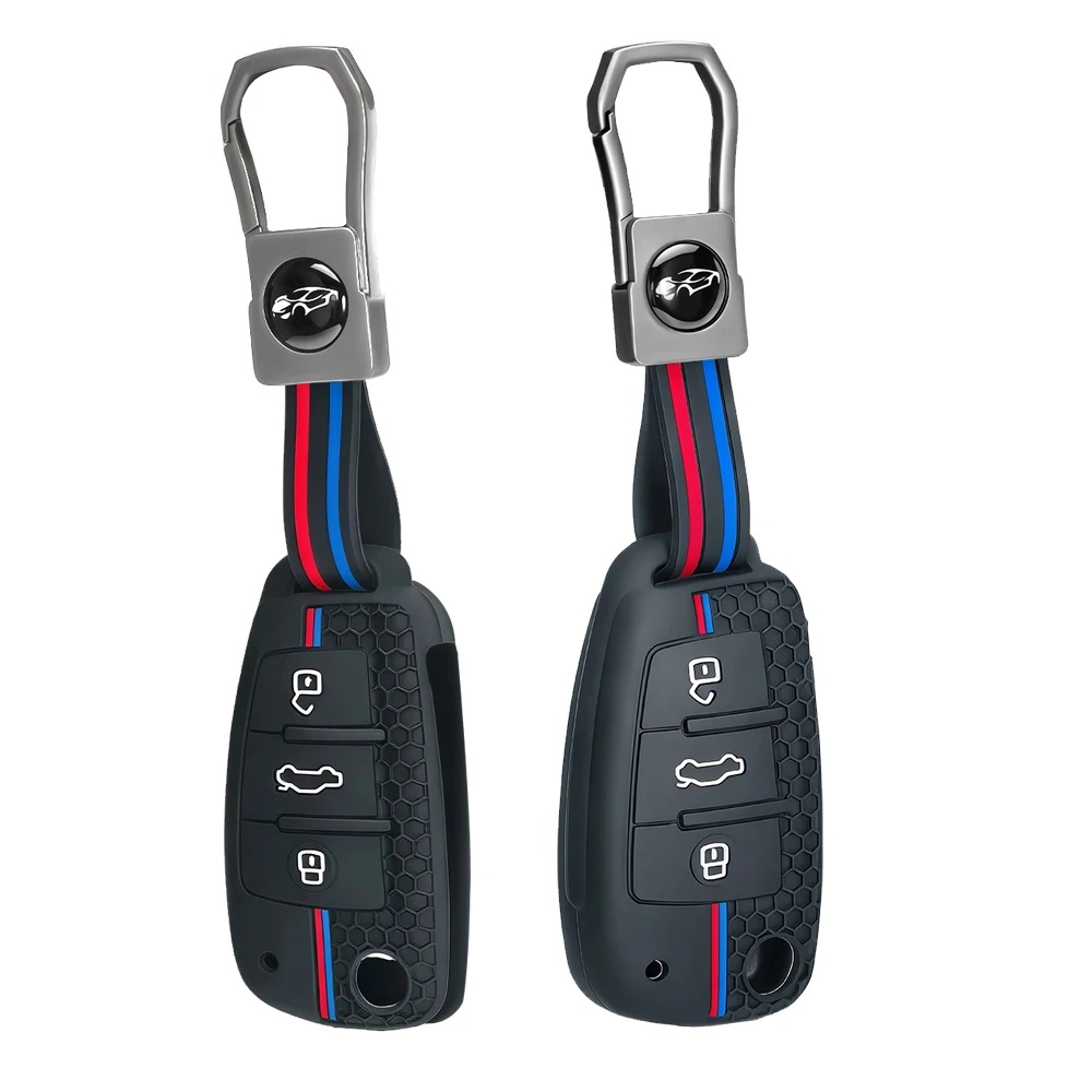 

Модный силиконовый чехол-накладка для ключей Audi A4 B7, A6 C6 4F 8V, A3 8P, A1, A3, 3-кнопочный, для автомобильного пульта ДУ