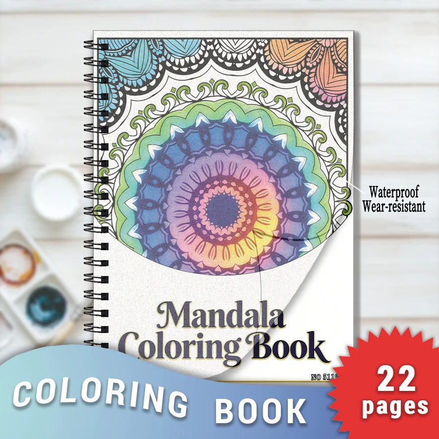 Mandala Adult Coloring Book - 8.3×11.2 Inches, 22 Pages. A Top Choice for Intricate Pattern Enthusiasts