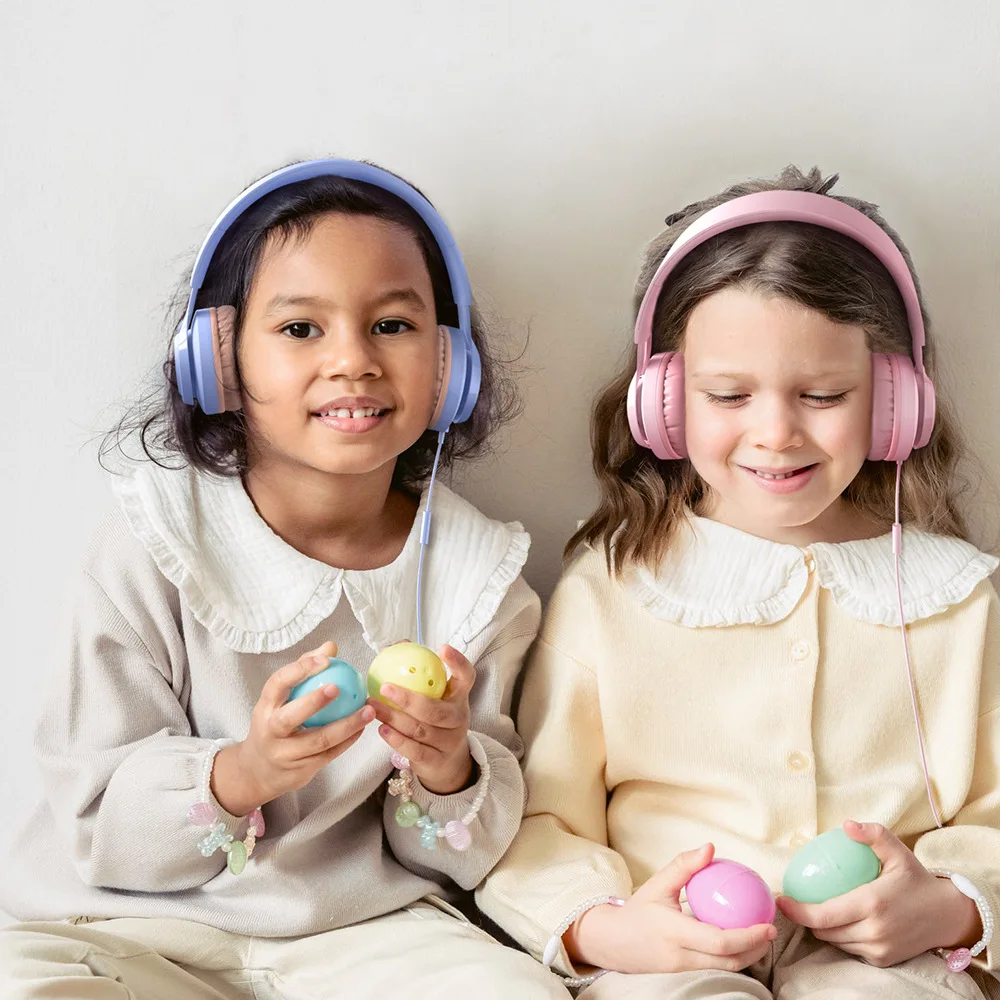 Auriculares plegables con cable para estudiantes y niños, audífonos de estudio de música Hifi, 40mm de diámetro, auriculares ergonómicos de graves con micrófono