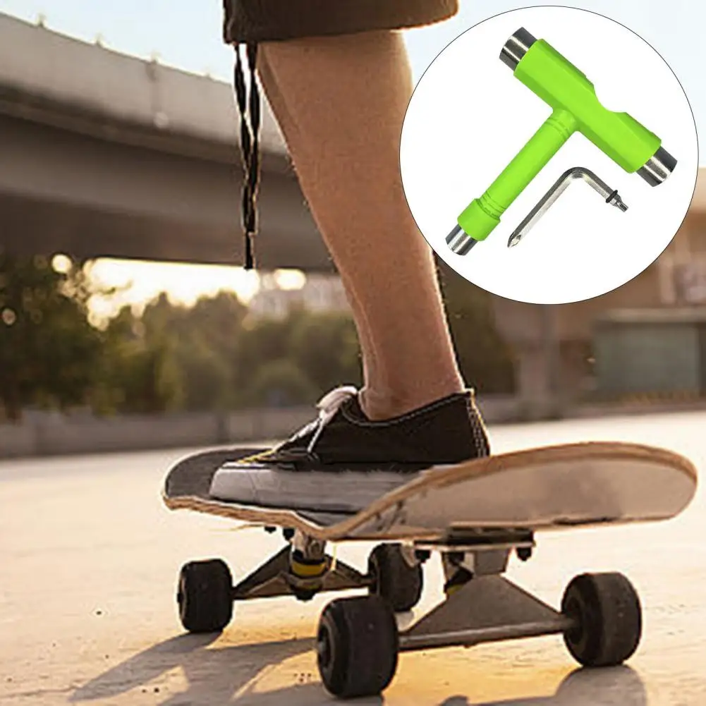 Multi-function Skateboard Tool Multifunctional Skateboard Wrench Tool Heavy Duty T-type Hex Screwdriver Portable for Kids