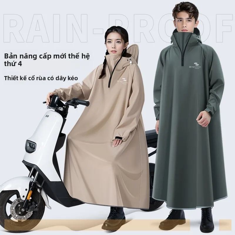 

Raincoat Women Cycling Full body rainstorm proof Adult Oxford Cloth Thick Student Poncho