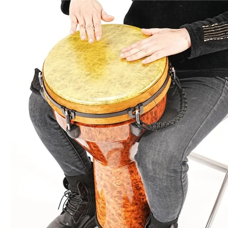 PVC 페인트 아프리카 드럼 12 인치 초보자 연습 Djembe 드럼 전문 연주 반주 타악기