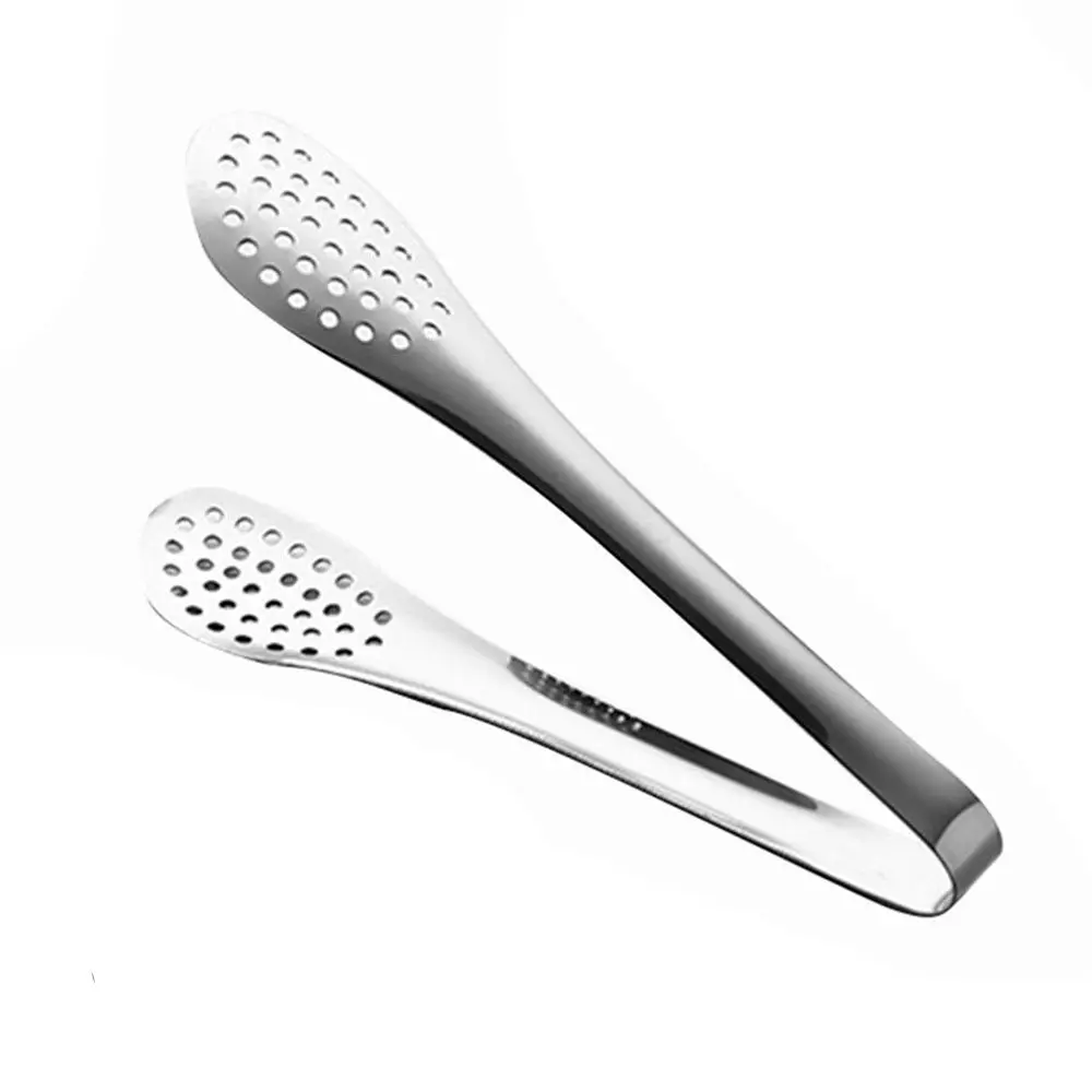 Kitchen Tools Anti-heat Salad Serving Barbecue Food Clip BBQ Tongs Buffet Clamp Stainless Steel