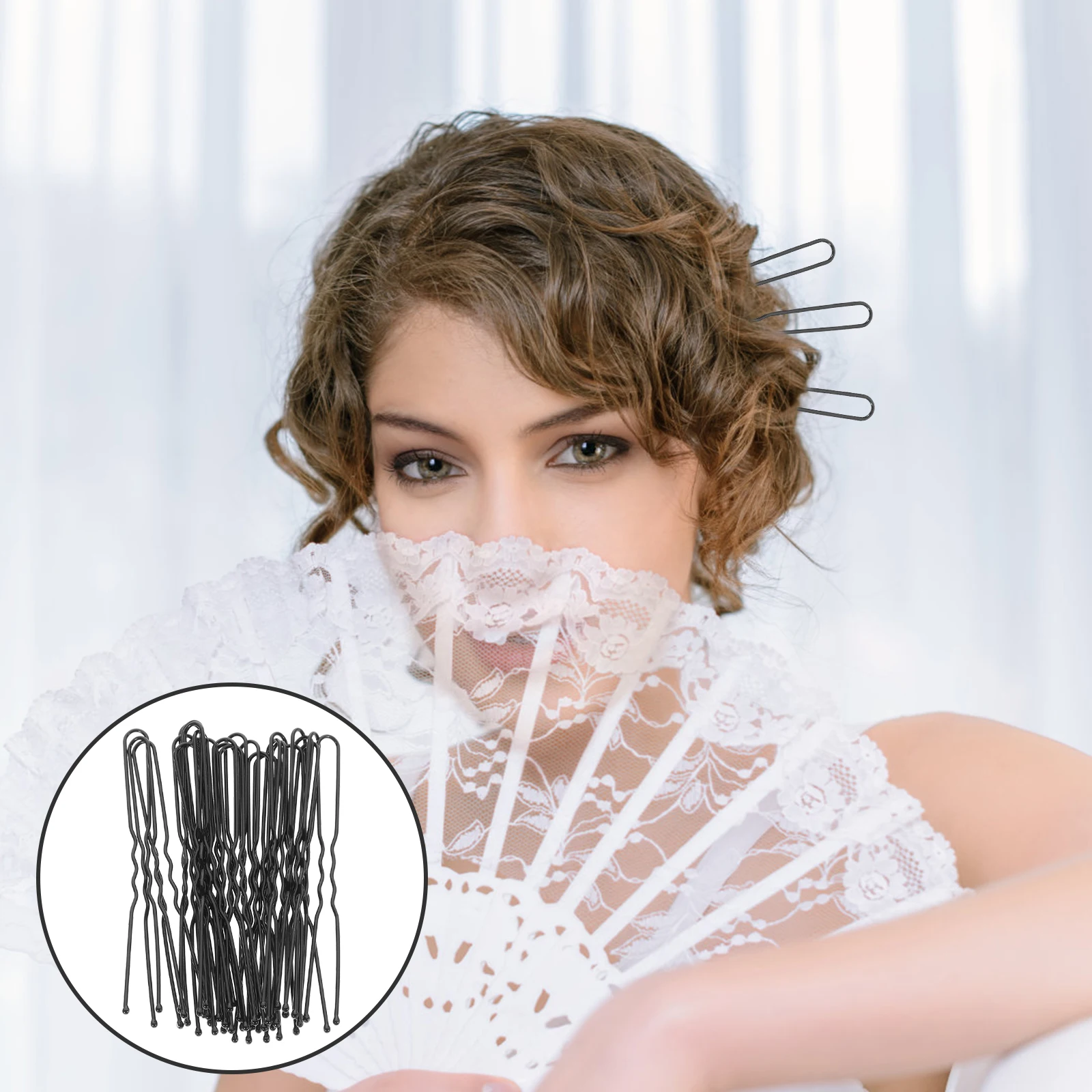 

50pcs U Shape Hair Forks Metal Hairpins Lightweight 7cm Bun Holders Women Accessories Golden Color Hair Tools Styling