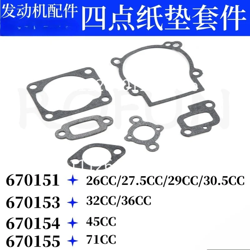 Fuel remote-controlled car engine, cylinder, car body, intake pipe, carburetor, exhaust pipe, complete set of paper gaskets