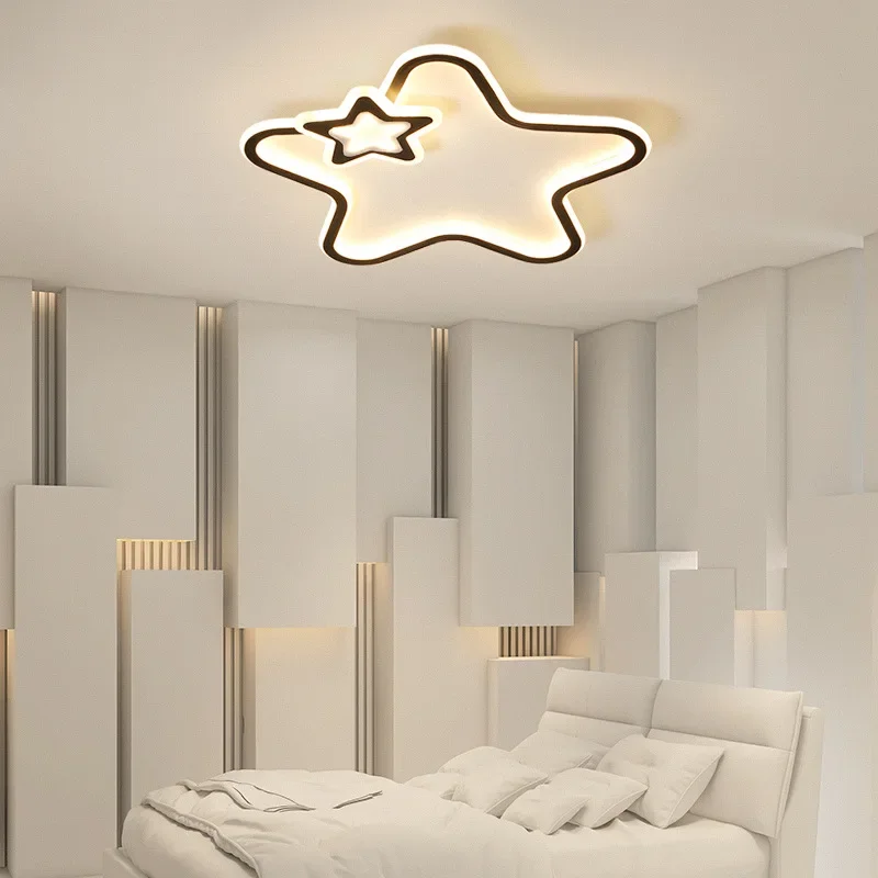 Lámpara de techo LED de estrella moderna para niños, sala de estar, estudio, pasillo, balcón, candelabro, decoración interior del hogar, accesorio