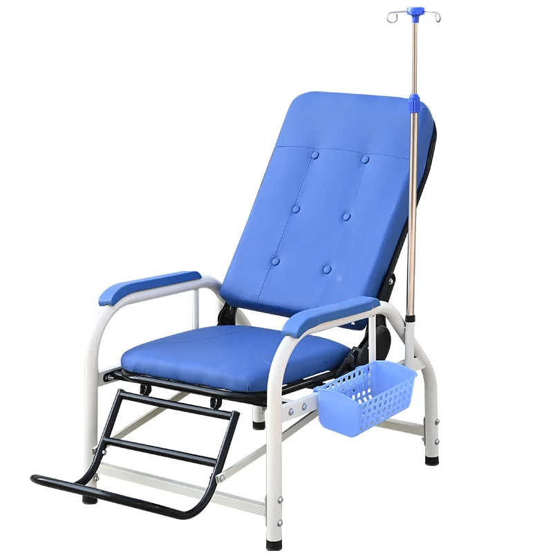 Adjustable PU Mattress Transfusion Foldable Hospital Chair Patient Infusion Chair Portable Hospital Recliner Transfusion Chair