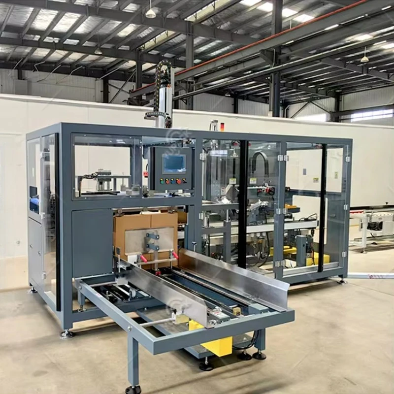 Automatic Case Packing Line 3 in 1 Erecting Sealing Secondary Carton Packing System Custom
