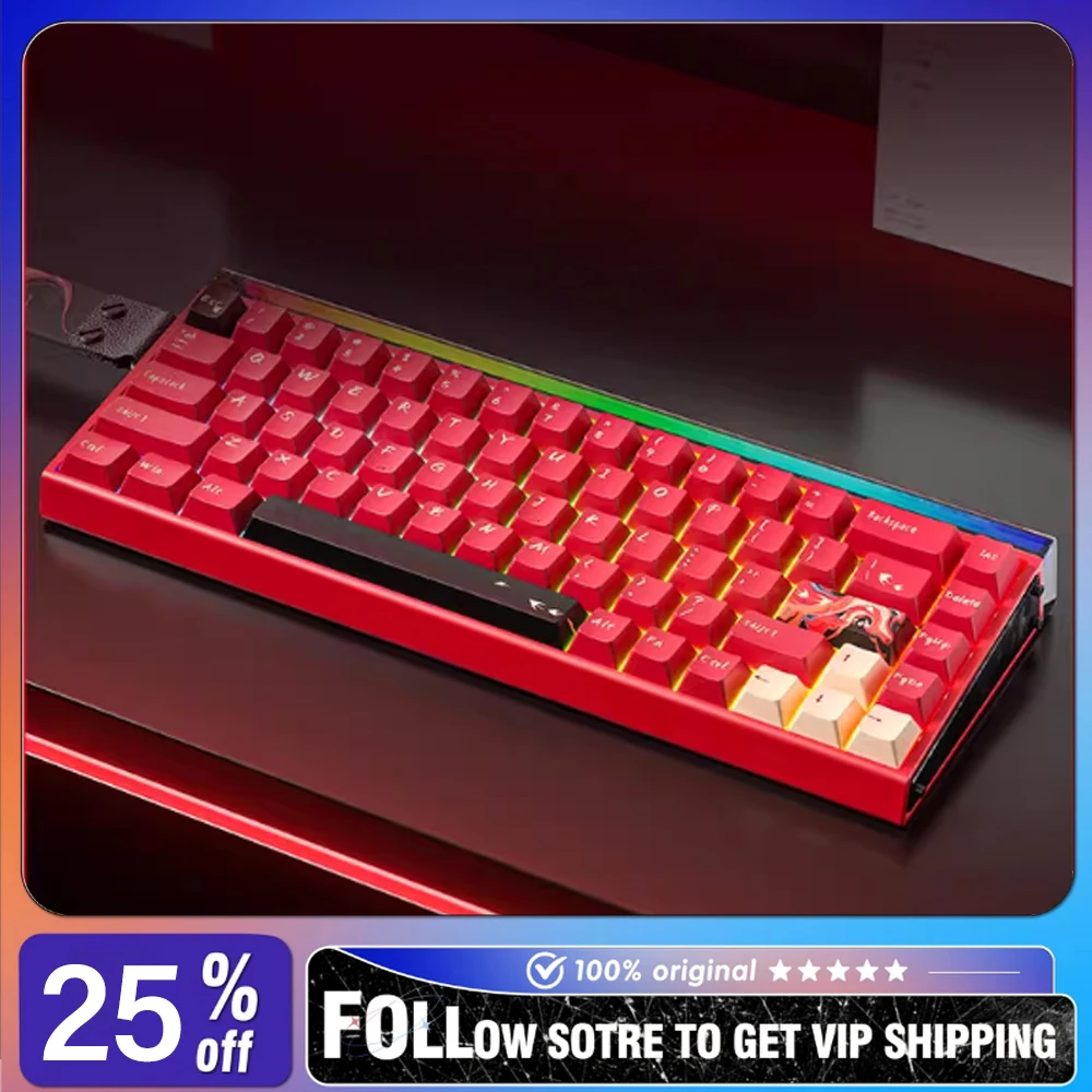 

AULA HERO68HE Pro/Ultra High Performance Magnetic Axis CNC Aluminum Mechanical Keyboard Wired Single RGB FPS E-sports Gamer Gift