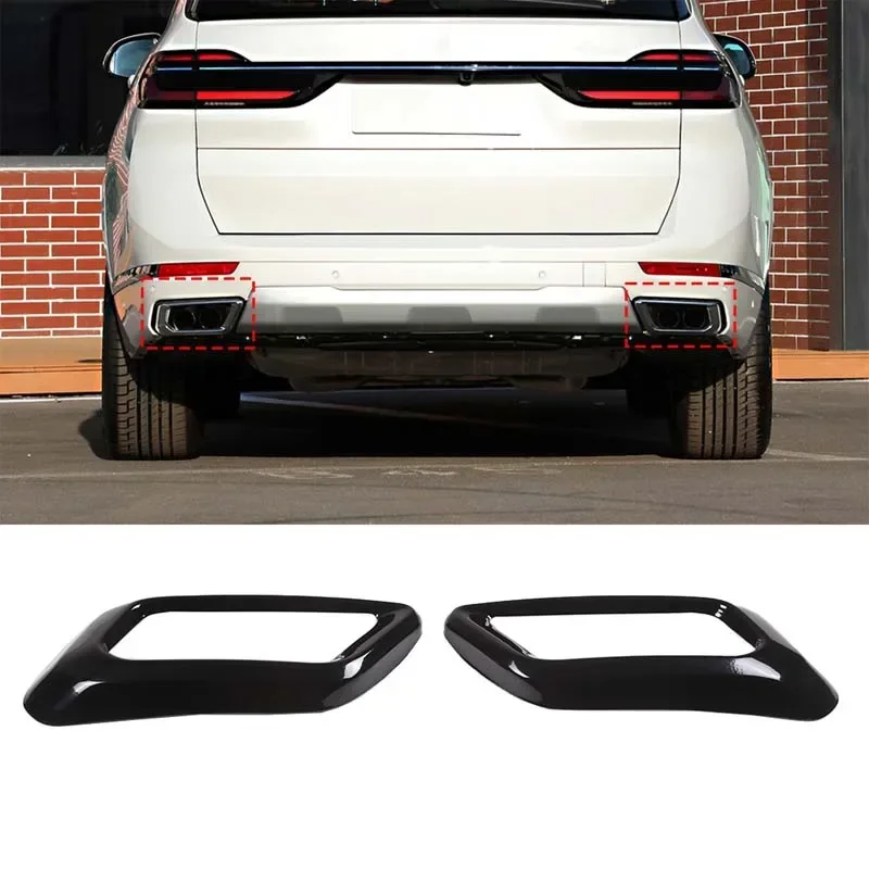 New For BMW X5 X7 G05 G07 2019-2024 Car Tail Muffler Exhaust Pipe Output Cover Exterior Tail Throat Modification Accessories