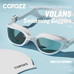 COPOZZ Professionelle HD Schwimmen Brille Anti-Fog UV Schutz Einstellbar Schwimmen Gläser Silikon Wasser Glas Für Männer und Wome