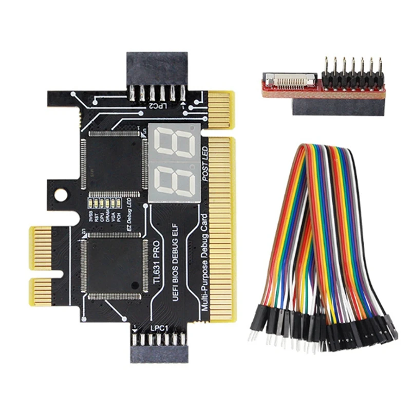 

1 Piece Analyzer LPC Debug Card PCI PCI-E Post Test Kit Motherboard Diagnostic Card J04 PC+Metal