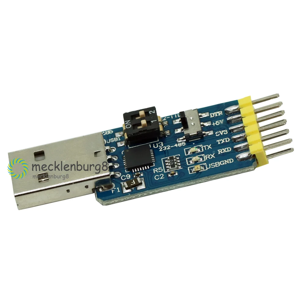 

USB CP2102 to TTL RS232 USB TTL to RS485 Mutual Convert 6 in 1 Convert Module