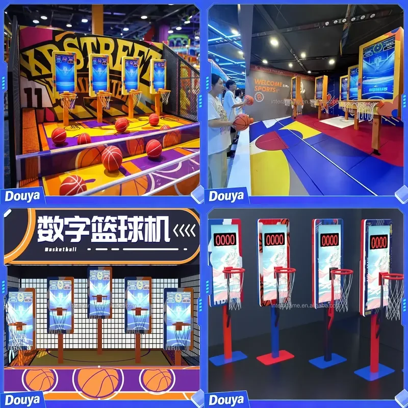 Wholesale Kids Interactive Basketball Arcade Machine Basketball Game System with Smart Backboard for Indoor Playgrounds