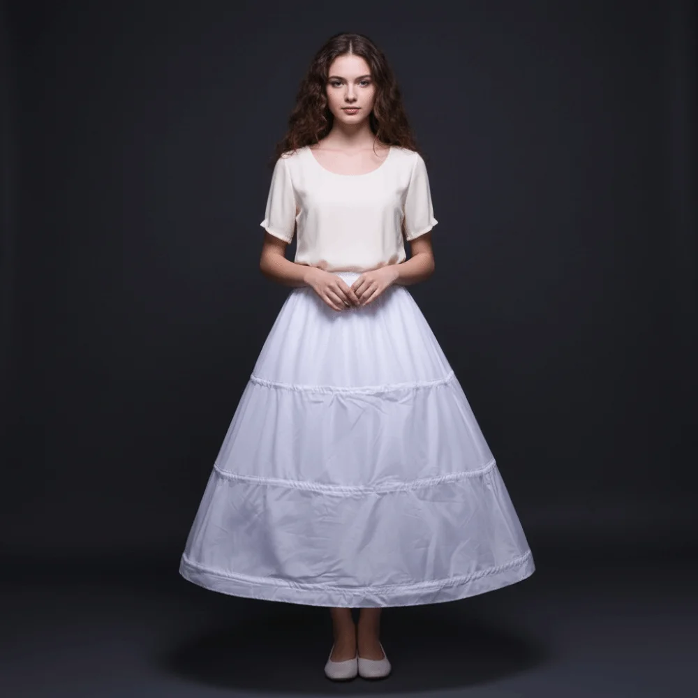 

Простое свадебное кринолин с тремя обручами, белое свадебное платье трапециевидной формы с подкладкой, элегантное дышащее свадебное нижнее платье, свадебное платье