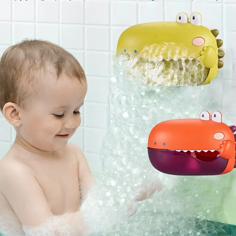 

Dinosaur Bath Toys Bubble Machine Music Bathtub Soap Machine Automatic Bubble Maker Baby Bathroom Funny Toy for Children