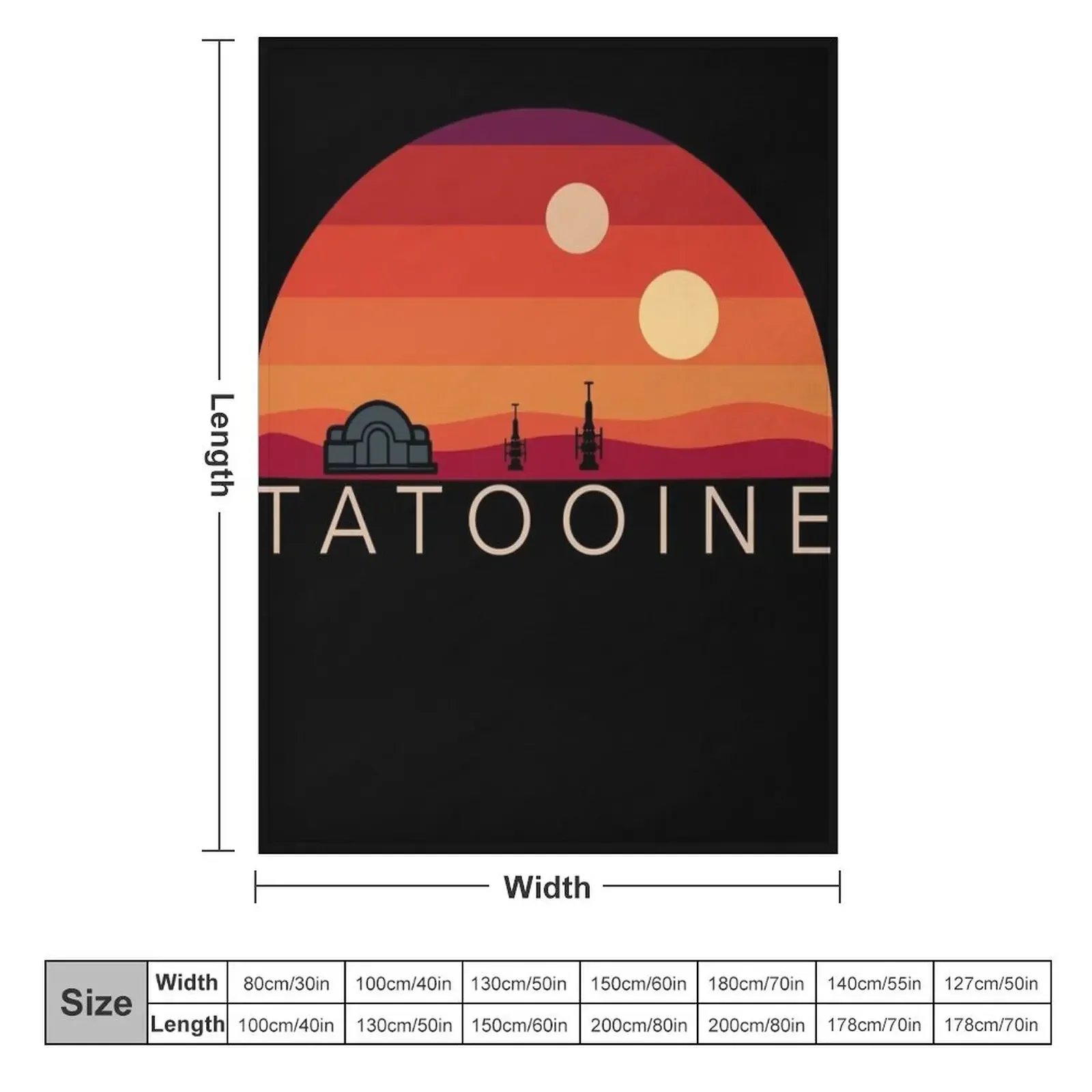 Tatooine desert planet with 2 suns Throw Blanket For Decorative Sofa decorative Blankets