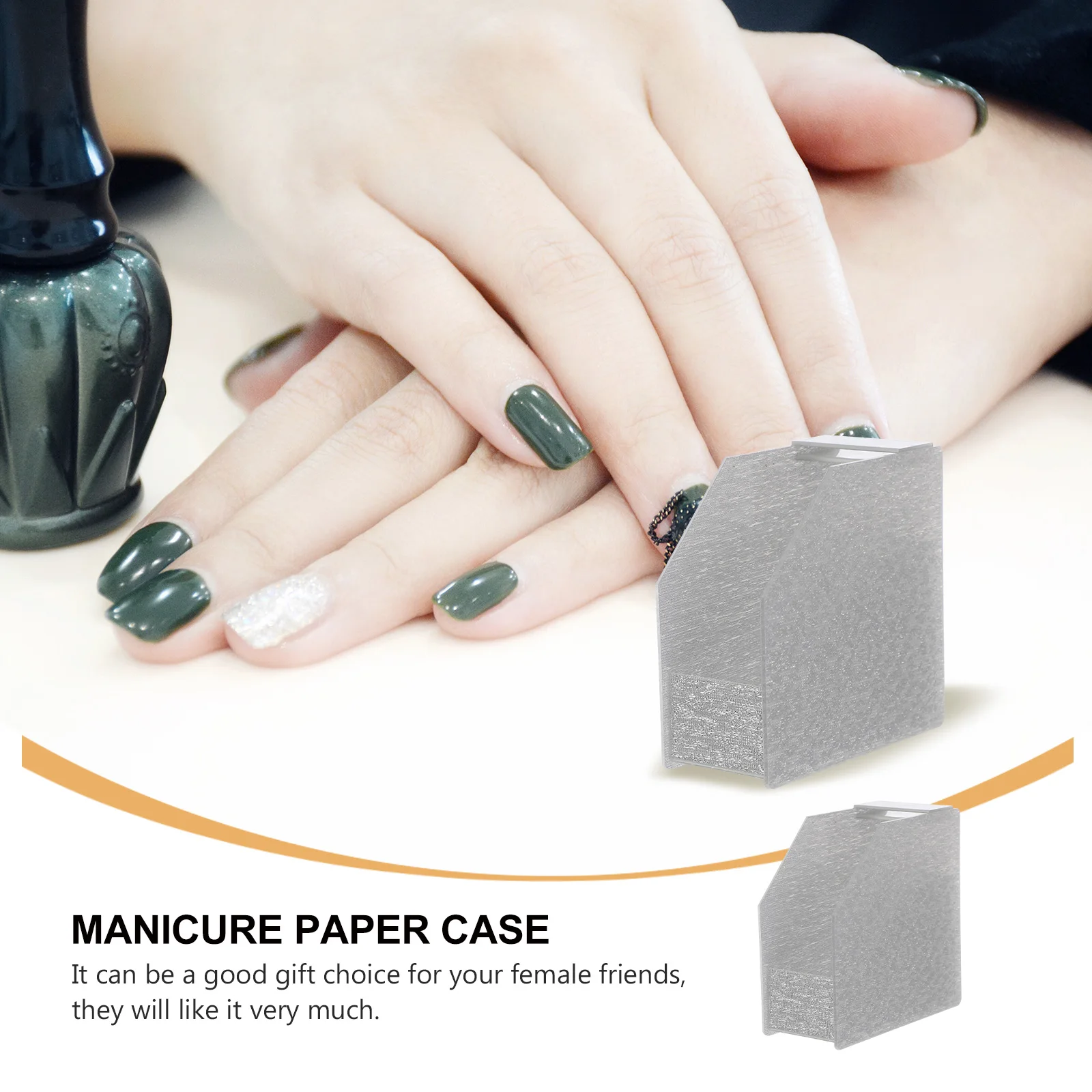 

Paper Tray Manicure Tool Holder Remover Wipe Organizer Container Desktop Nail Art Case Acrylic Simple Design Storage