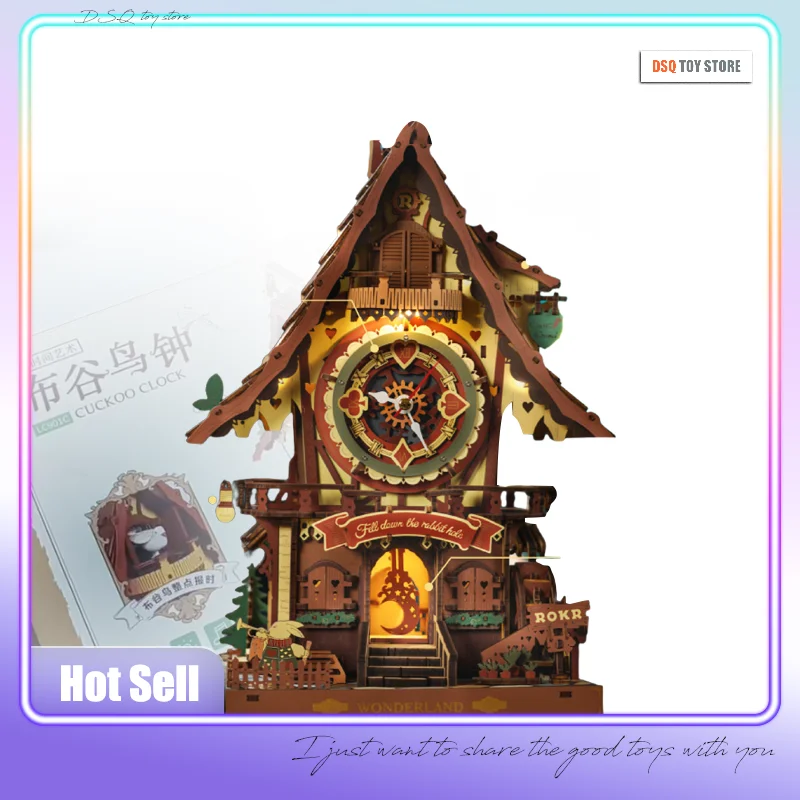 

Ruo Ke Bu Gu Bird Clock Universal Gift For Boys And Girls Handmade Birthday Gift Creative Wooden Assembled Ornament