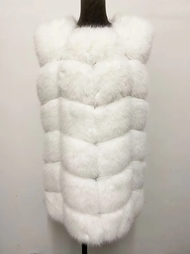 ZADORIN 4XL หญิงขนสัตว์เสื้อกั๊กฤดูหนาว Warm Faux ขนสัตว์เสื้อกั๊กผู้หญิง High-Grade Cappa แฟชั่นคอยาวขนสัตว์เสื้อ Cardigan