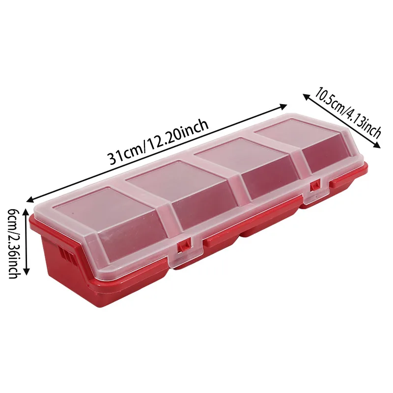 1/2pcs Multi-Compartment Organizer Box For Screws & Small Parts - Durable Plastic Hardware And Jewelry Storage Case