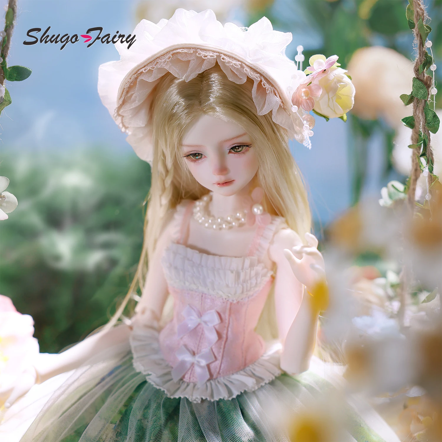 Belinda B BJD Puppe 1/4 Komplettset – Impressionist Monet Ölgemälde Mädchen Pastoraler Stil Komplettset Option Shugafairy