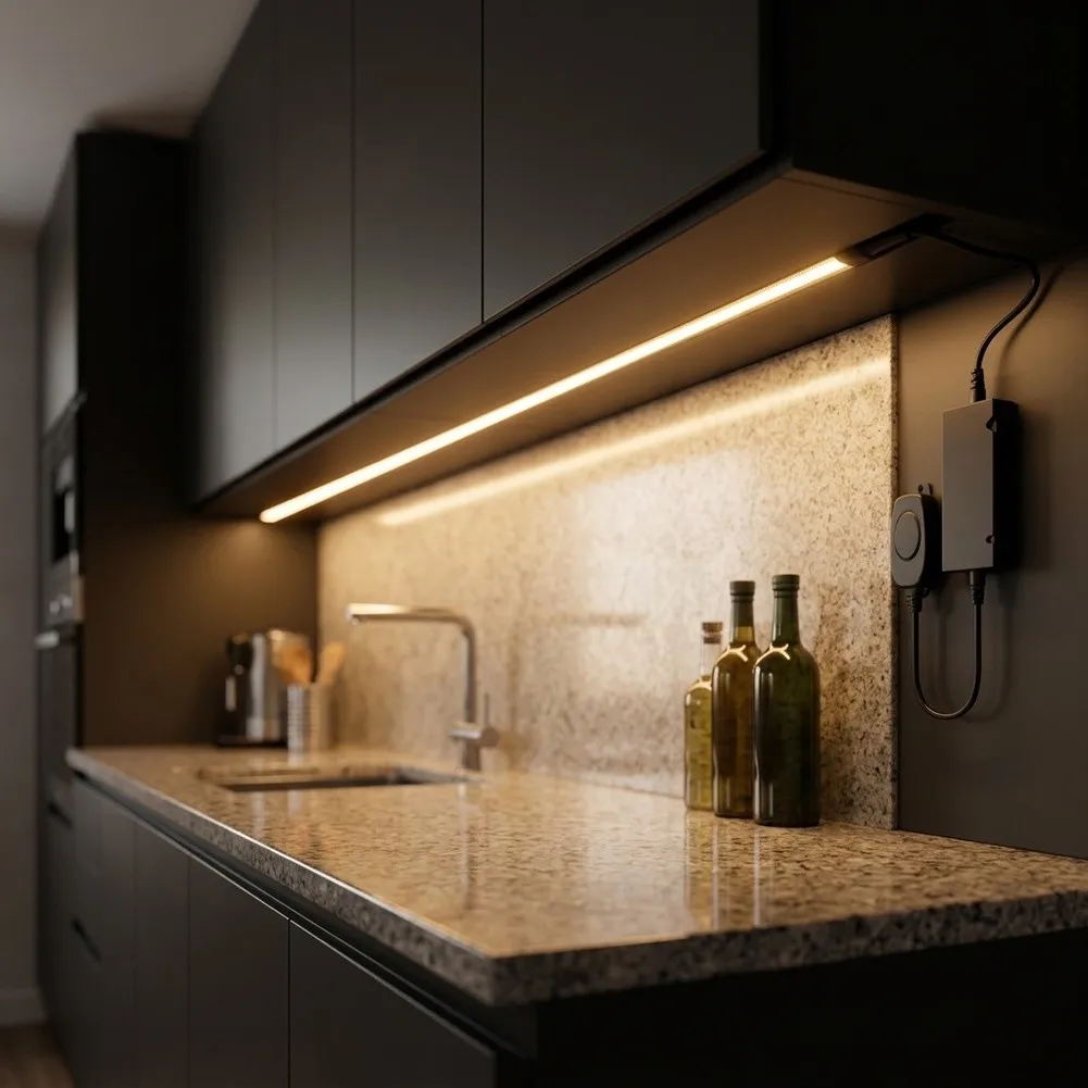 12V COB LED Strip 2M For Touch Dimming Warm White 3000K For Cabinet Closet Shelf Wood Glass For Lighting Bar Under Counter Lamp