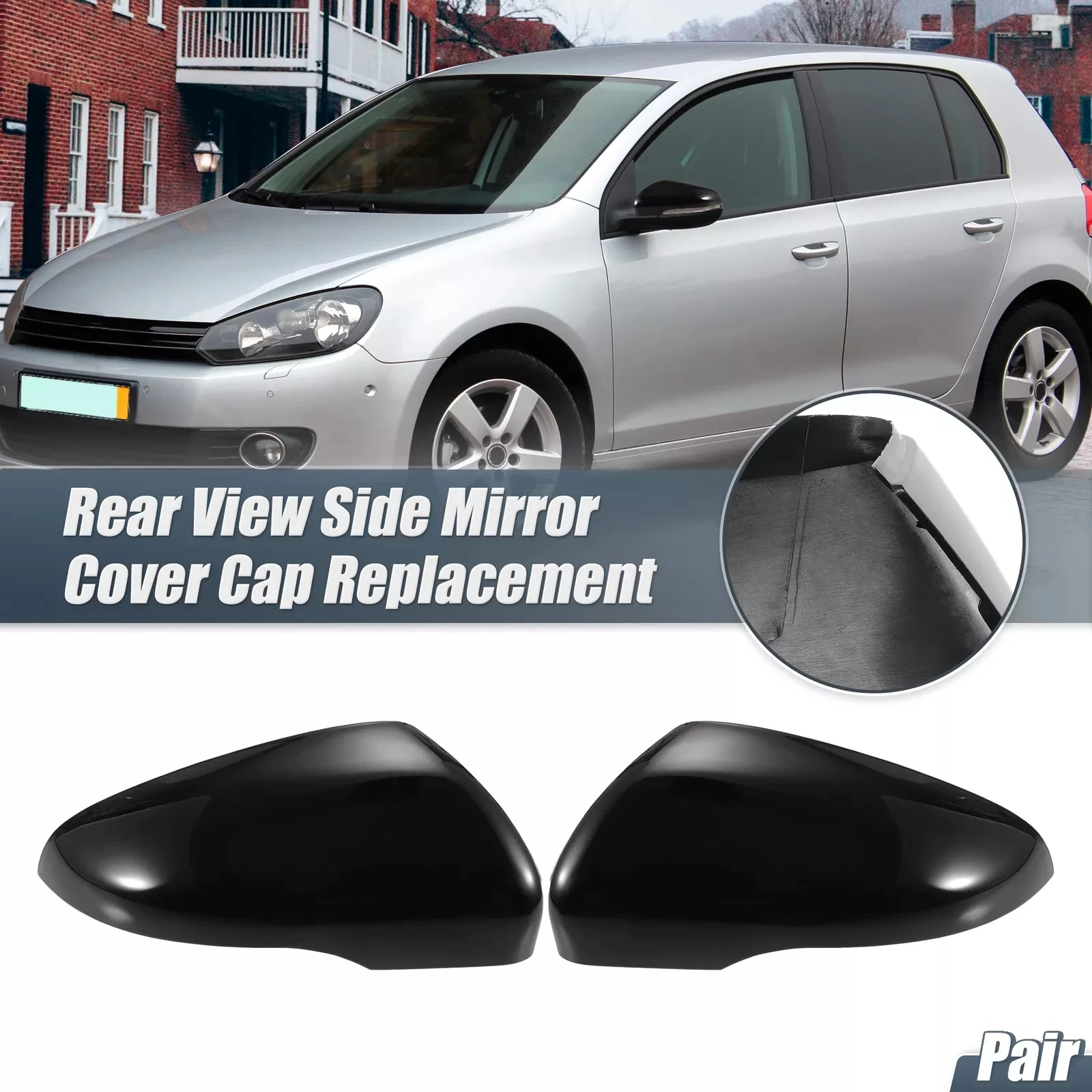 1 para osłon lusterek bocznych do VW Golf 6 MK6 GTI R20 Touran 2011 2012 2013 2014 2015 Samochodowe lusterko wsteczne Akcesoria samochodowe